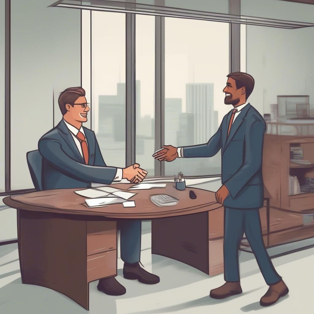 Happy Client Shaking Hands with Financial Advisor in Portland